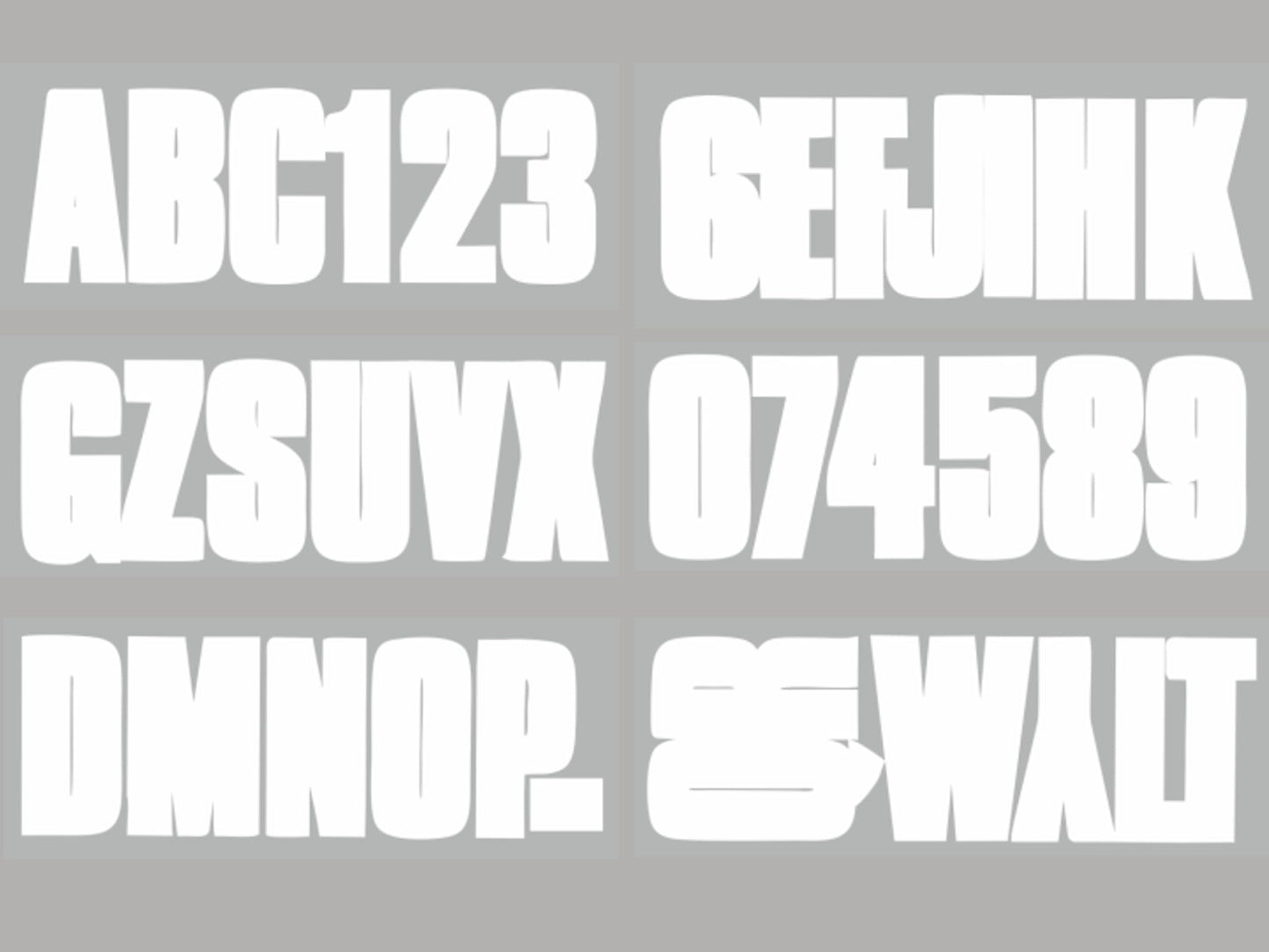 (Set of 4) 3” Boat & PWC Registration Decals - Numbers (0-9) and Letters (A-Z) Stickers -146 Decals - Durable, Easy Peel and Stick, Weatherproof for Boats, Cars, Yatch (Black)