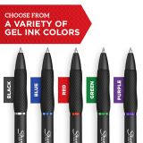 Sharpie S Gel Pens, Medium Point, 0.7 mm, Black Barrel, Black Ink, Pack Of 12 Pens