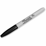 Sharpie Fine Point Permanent Markers, Gray Barrel, Black Ink, Pack Of 12