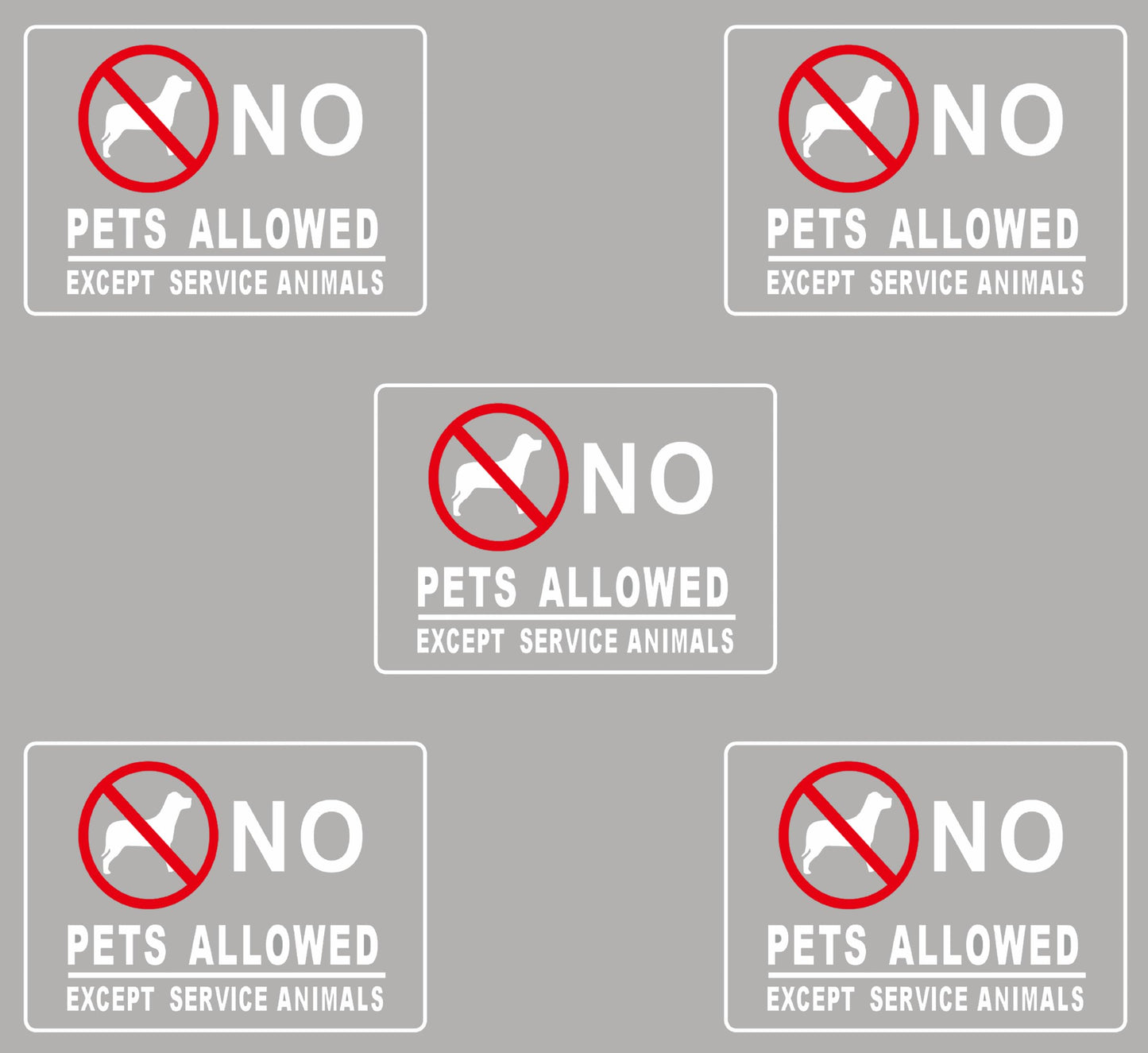 No Outside Food or Drink Store Window Decals, 10 x 8 Inches, Pack of 2, Clear, Weatherproof (No Outside Food 10x8)