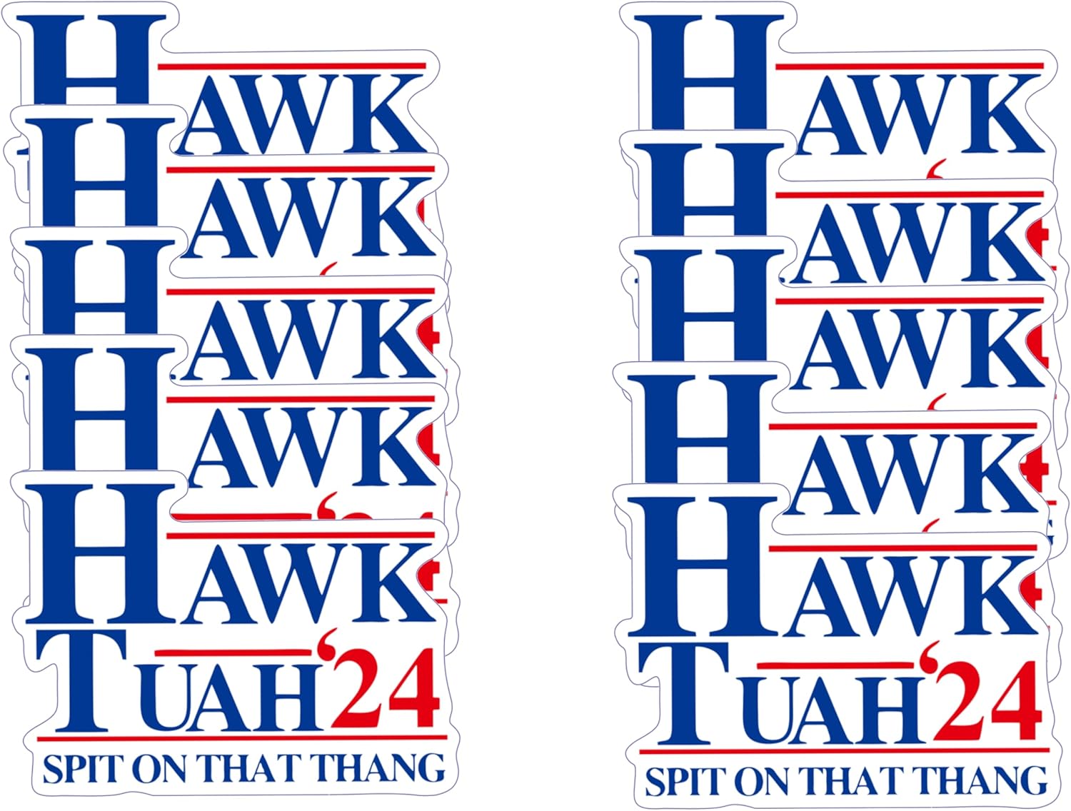 (10 Pack) Hawk Tuah Stickers - Spit On That Thang Decal - Hawk Tush Spit On That Thang Funny Stickers - Funny Viral Girl Meme - 5.5"x4.5" - Premium Vinyl - for Cars, Trucks, Laptops, Phones