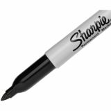 Sharpie Fine Point Permanent Markers, Gray Barrel, Black Ink, Pack Of 12