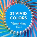 Paper Mate Flair Porous-Point Pens, Medium Point, 0.7 mm, Blue Barrel, Blue Ink, Pack Of 12